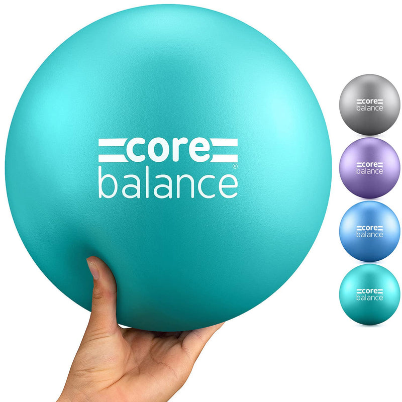 [Australia] - 9 Inch Anti Burst Pilates Ball - Mini Exercise Ball for Yoga, Barre, Stretching and Core Stability Workout Teal 