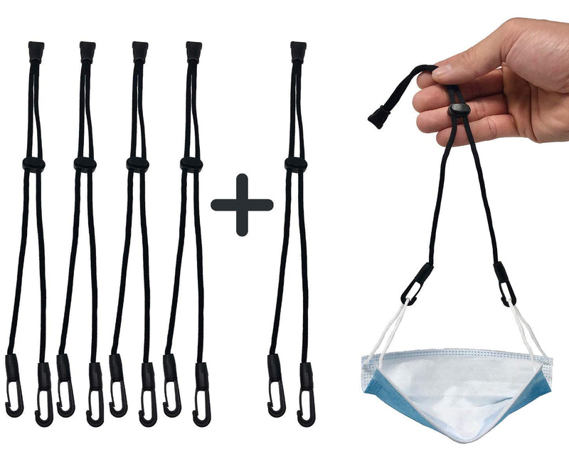 [Australia] - Mask Extender Straps for Back of Head (5-Pack) - Non-Slip & Adjustable Mask Straps for Back of Head | Ear Savers for Masks Strap Tightener Fastener Expander for Adults, Kids 
