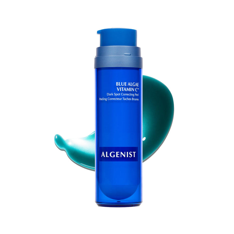 Algenist Blue Algae Vitamin C Dark Spot Correcting Peel - Exfoliating AHA BHA PHA Face Peel to Brighten, Even Skin Tone and Reduce Discoloration - Anti Aging Resurfacing Treatment (1.5 oz)