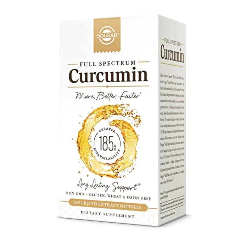 [Australia] - Solgar Full Spectrum Curcumin - 105 LiCaps - Superior Absorption - Brain, Joint & Immune Health - Vegan, Gluten-Free, Non-GMO, Dairy Free - 105 Servings 