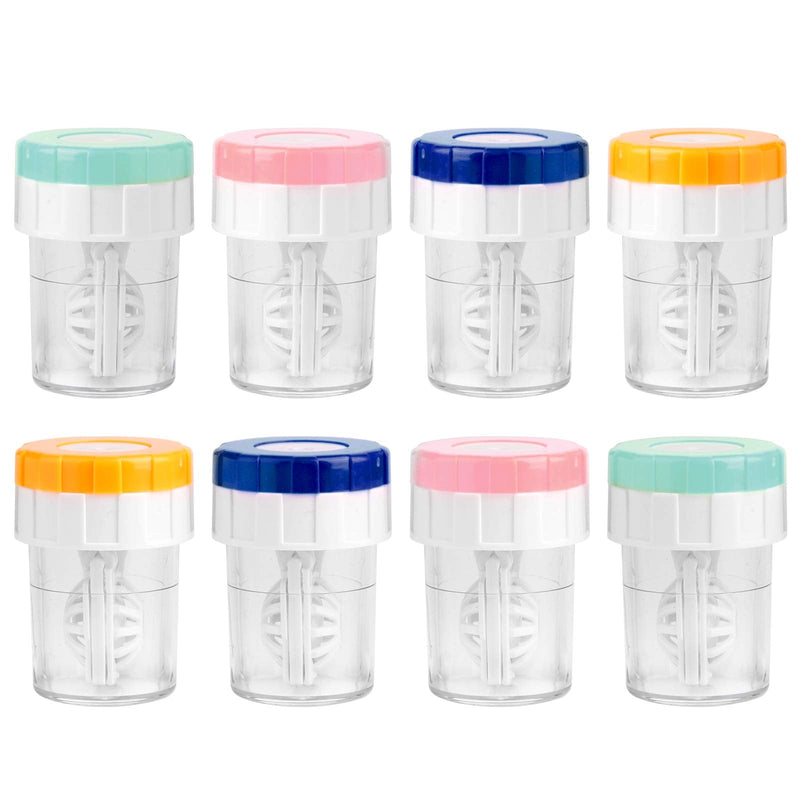 [Australia] - 8Pcs Manually Contact Lens Washer Cleaner Plastic Lens Cleaner Case Random Color 