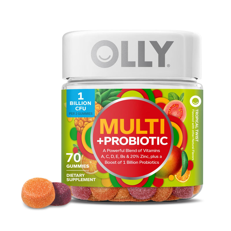 OLLY Multi + Probiotic Gummy Vitamin, Digestive & Immune Support*- 70 Count 1 Count (Pack of 70)