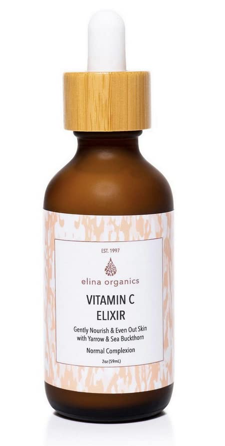 Vitamin C Elixir, 2oz, Hydrates Skin, Reduces Wrinkles, Rebuilds Collagen, Organic Skincare, Unisex