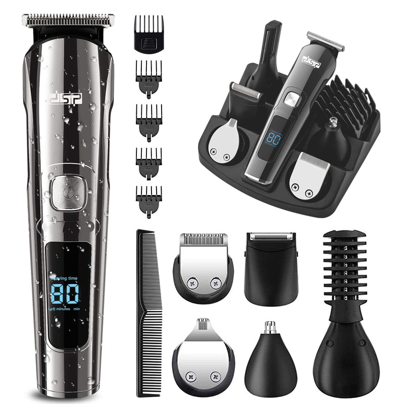 [Australia] - DSP® Facial Hair Trimmer for Men Electric Clippers and Grooming Sets for Pubic Hair Beard Nose Trimmer Kits USB Rechargeable IPX7 Waterproof 90350-1 