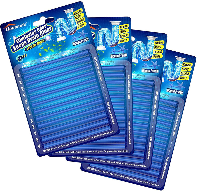 [Australia] - Drain Sticks Drain Cleaner Sticks Drain Stix DrainStix Drain Cleaner and Sticks Non-Fragile for Preventing Clogs Odor Sink Pipe Cleaning Sticks for Drains As Seen On TV Unscented 