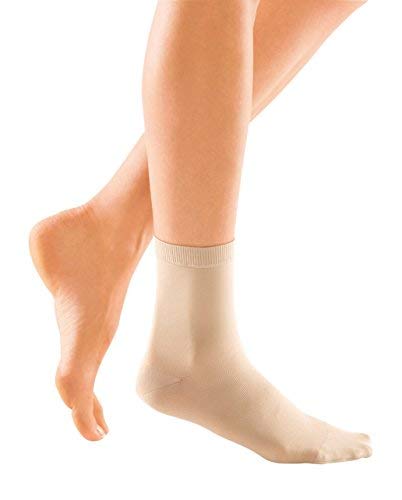 circaid Compression Anklet - Mild Ankle Compression Sleeve, Ankle Support, Foot Wrap Standard Beige