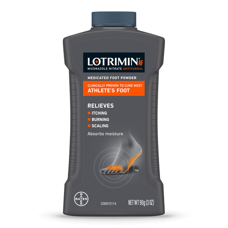 Lotrimin AF Athlete's Foot Antifungal Powder, Miconazole Nitrate 2% Treatment, Clinically Proven Effective Antifungal Treatment of Most AF, Jock Itch and Ringworm, 3 Ounces Bottle (Pack of 3) 3 Ounce (Pack of 3)