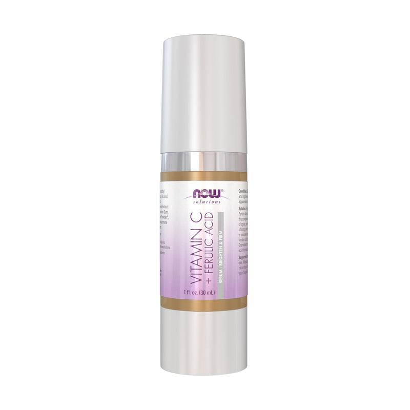 NOW Foods Solutions, Vitamin C Serum Plus Ferulic Acid, Skin Brightening and Tightening, Highly Concentrated, 1-Ounce 1 Fl Oz (Pack of 1)