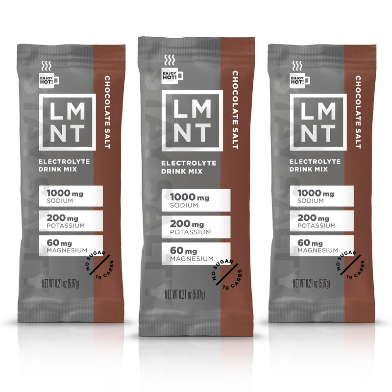 [Australia] - Drink LMNT Zero Sugar Hot Chocolate or Coffee Mixer - Chocolate Salt | Drink Mix | 30-Count 30 Count 