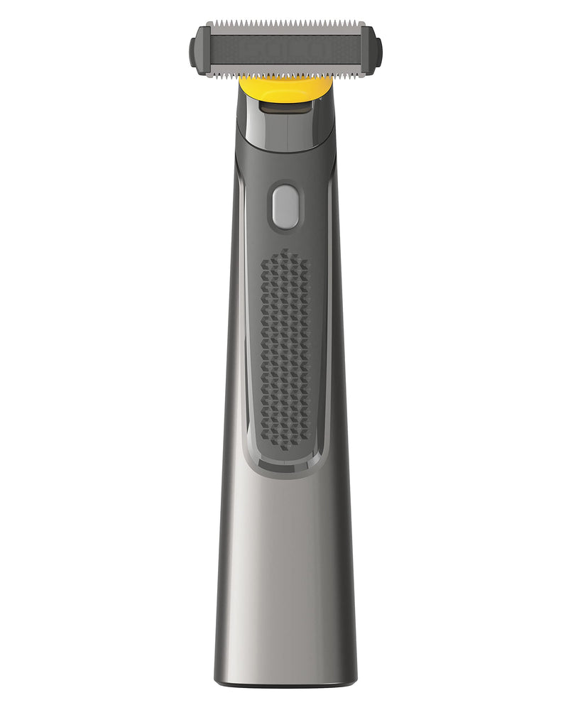 [Australia] - MicroTouch SOLO Titanium, Rechargeable Beard & Body Razor that Trims, Edges, Shaves, and Grooms 