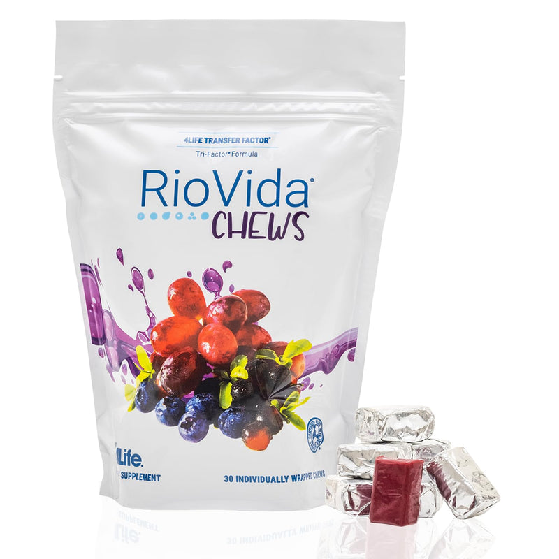 4Life RioVida Chews Berry Immune Support with Vitamin C, 30 Chews | Berry nutrient blend, Vitamin C, Colostrum peptides, Acai, Blueberry, Pomegranate, Elderberry, Individually wrapped
