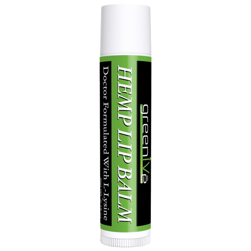GreenIVe Hemp Lip Balm Vegan Hemp Seed Oil Omegas 3 6 Vitamin E L-Lysine Hydrating Handcrafted Natural Lip Care Chap Stick Moisturizing Balm for Dry Lips Cracked Lips Sensitive Lips (1) 1