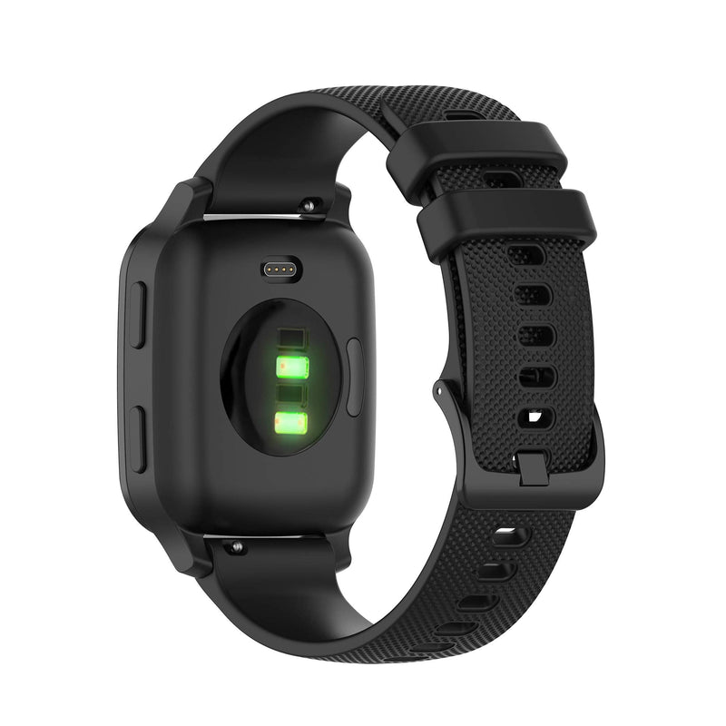 [Australia] - Bands Compatible with Garmin Venu/Venu Sq/Venu Sq Music/Venu Sq 2/Venu 2 Plus Band, Soft Silicone Quick Release Straps 20MM Replacement Wristband (Multicolor10-Pack) Black 