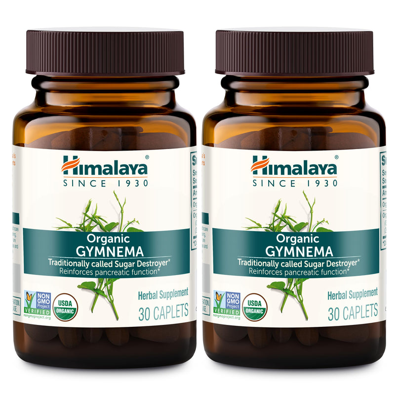 [Australia] - Himalaya Organic Gymnema Sylvestre ‚Äì Herbal Glucose Metabolism Support - USDA Organic, Non-GMO, Vegan, Gluten Free, Additive Free, 700 mg, 30 Caplets (Pack of 2) 