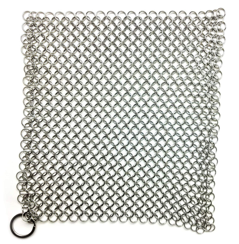 [Australia] - Chain Mail Scrubber by Crisbee - 316 Stainless Steel - Rust Resistant - Perfect for Cast Iron and Carbon Steel Cookware by Crisbee 