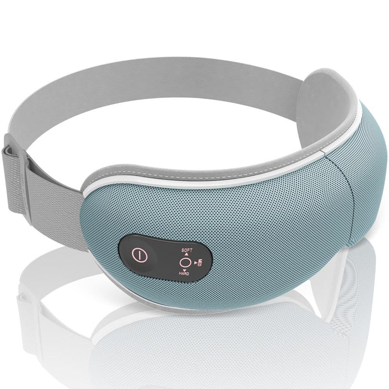 [Australia] - SereneLife Eye Massager with Heat - Rechargeable Smart Stress Relief Therapy Folding Massage Visor Mask W/Adjustable Headband, Acupressure Pneumatic, Air Pressure, Timer, Hot Compress 
