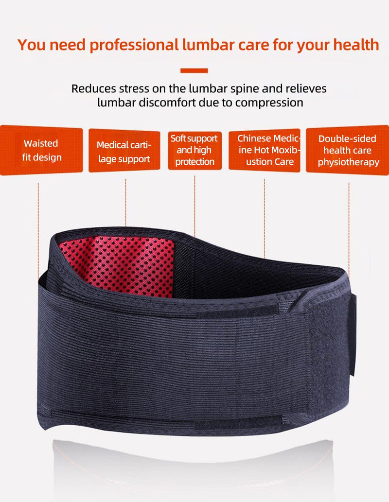 [Australia] - Thermal Magnetic Therapy Lumbar Support Belt Lower Back Brace for Men and Women, Self-Heating Waist Strap with Gauss Magnets (Large) Large (Pack of 1) 