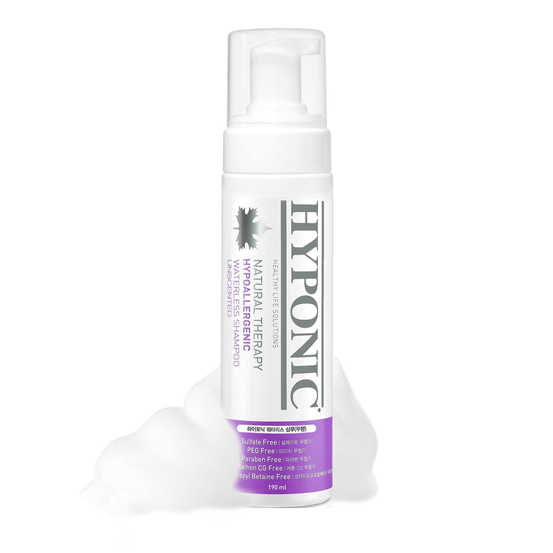 HYPONIC Hypoallergenic Premium Waterless Shampoo for All Pets (Unscented, 6.4 oz) - Fragrance Free, Natural Dry Shampoo, Waterless Foam, Grooming for Dogs and Cats Unscented - PawsPlanet Australia