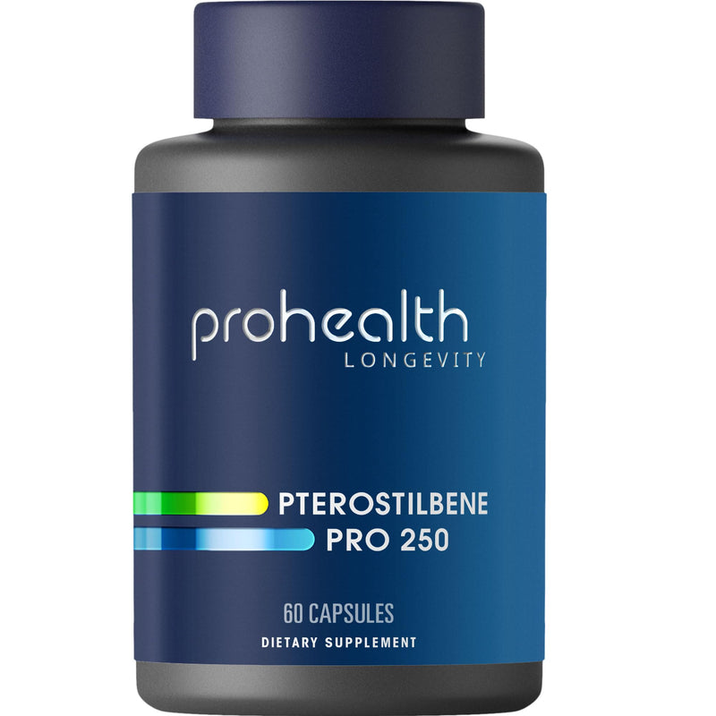 Pterostilbene Supplement (250mg, 60 Capsules) | Clinically Proven, Third-Party Tested Antioxidant for Heart & Brain Health | Activates Longevity Genes 60 Count (Pack of 1)
