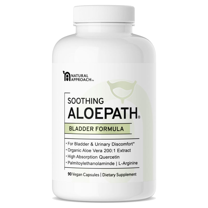 [Australia] - Supports Bladder Health & Urinary Tract | Organic Freeze-Dried Aloe Vera 200x Extract | Vegan Bladder Supplement for Women & Men | Palmitoylethanolamide, Quercetin, L-Arginine | 90 Capsules 90 Count (Pack of 1) 