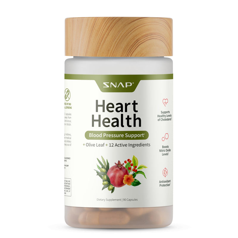 [Australia] - Snap Supplements Heart Health Support Supplement with Coq10, Organic Beet Root Powder, Hawthorn Berry, Turmeric and Odorless Garlic, Supports Nitric Oxide Level, Circulation and Flow, 90 Capsules 90 Count (Pack of 1) 