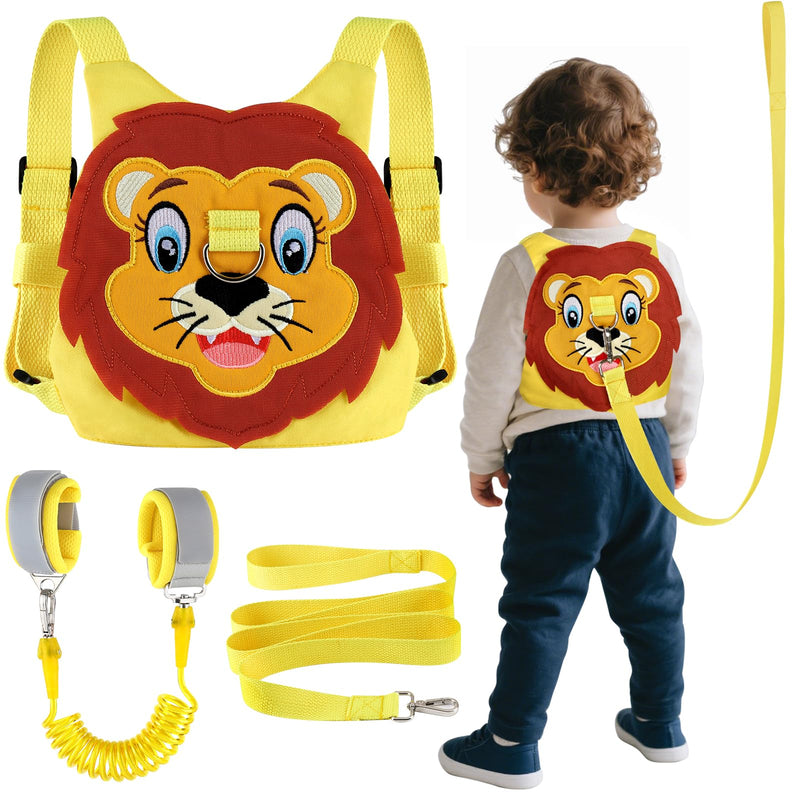 [Australia] - Toddlers Leash + Anti Lost Wrist Link Child Kids Safety Harness Kids Walking Wristband Assistant Strap Belt for Boys Pink Christmas Gift (Yellow) Yellow 