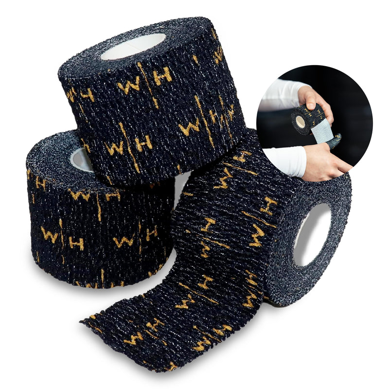 [Australia] - Weightlifting House Weight Lifting Thumb Tape: Athletic Grip Tape, Finger Extra Adhesive Tape for Workout - Body Tape, Sports Tape Perfect for Weightlifting - Sports Tape, Athletic - 7m/23ft (Black) Black 