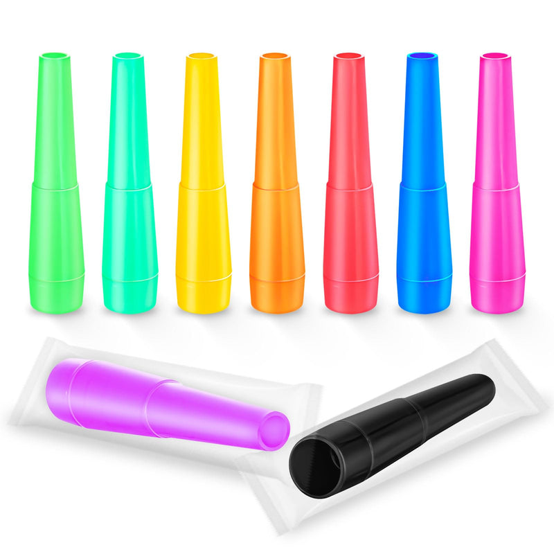 [Australia] - 100pcs Hookah Tips Disposable Shisha Hookah Mouth Tips Individual Wrapped Mixed Colors Mouth Tips for Most Hookah Mouthpiece Handles Made of BPA-Free Plastic - No Burrs Gift Box 