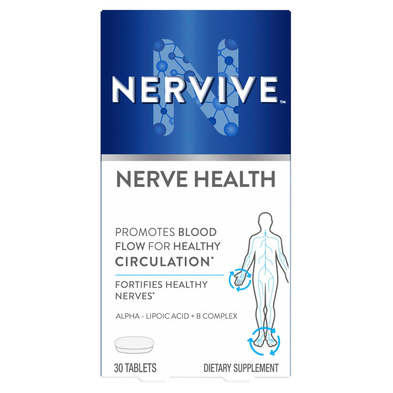 Nervive Nerve Health, Alpha Lipoic Acid, Fortify Nerve Health, Healthy Nerve Function, Healthy Blood Circulation, Supplement, Tablet, 30 Tablets 30 Count (Pack of 1)