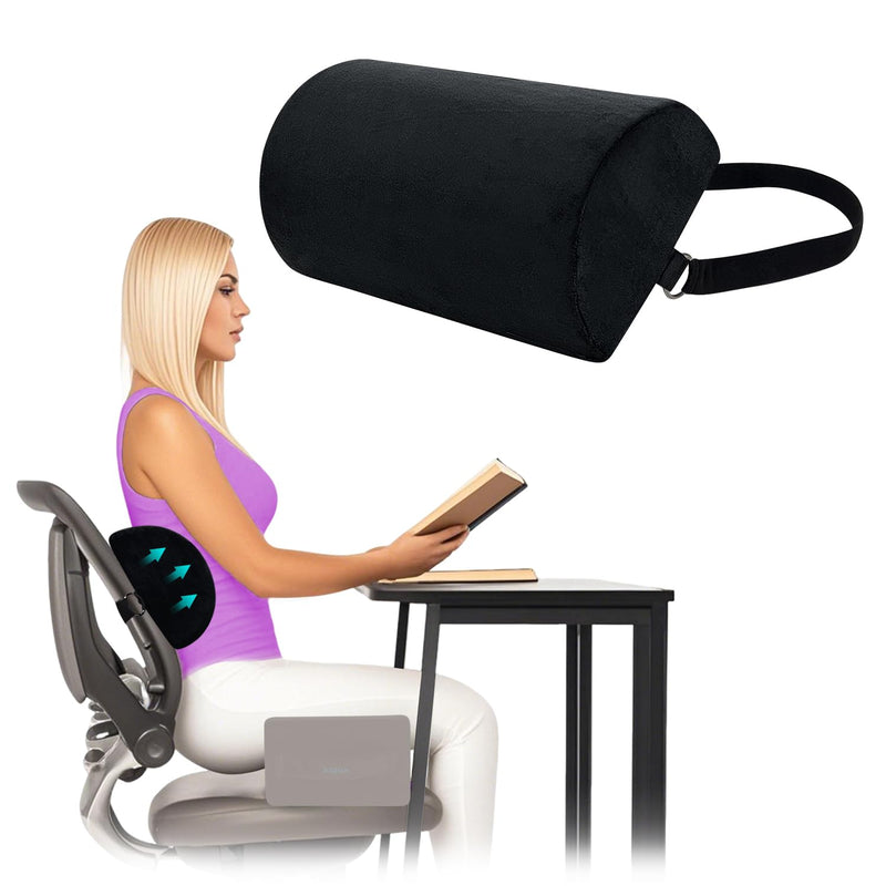[Australia] - AOSSA BBL Pillow Back Support, Brazilian Butt Lift After Surgery, BBL Chair Lumbar Pillow for Sitting, Driving, Toilet Seat Cushion, BBL Essentials for Women Recovery (Back Support Only) Black 