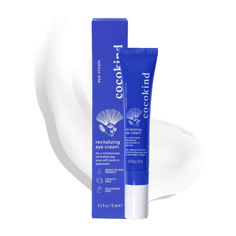 [Australia] - Revitalizing Eye Cream by Cocokind, Depuff & Reduce Fine Lines and Wrinkles, Cream for Firmer and Brighter Looking Eye Area, Hydrating with a Cool Metal Applicator Tip, 0.5 Fl Oz 
