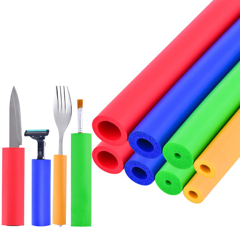 [Australia] - Foam Tube Grip/Foam tubing- 8PCS (4 Sizes) Comfortable Aid for Utensils - No BPA/Phthalate/Latex 
