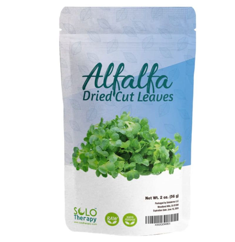 [Australia] - Solo Therapy Alfalfa Leaf, 2 oz., Alfalfa Dried Cut Leaves, Alfalfa Tea, Medicago Sativa, Product from USA 