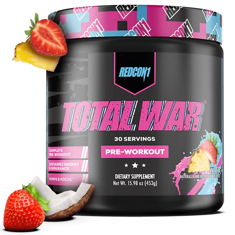 [Australia] - REDCON1 Total War Pre Workout - L Citrulline, Malic Acid, Green Tea Leaf Extract for Pump Boosting Pre Workout for Women & Men - 3.2g Beta Alanine to Reduce Exhaustion, Vice City 30 Servings 