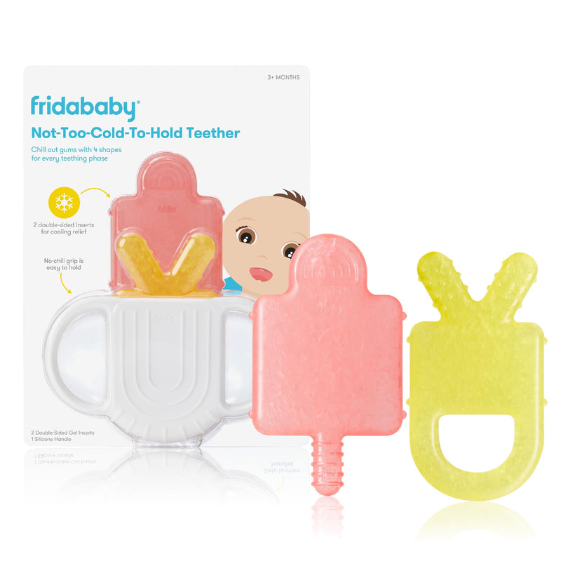 [Australia] - Frida Baby Teething Relief Not-Too-Cold-to-Hold Baby Teether | BPA-Free Silicone Teething Toys 4 in 1 Teether 