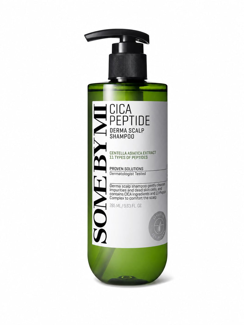 SOME BY MI Cica Peptide Derma Scalp Shampoo 9.63 fl oz – Strengthening Shampoo for Thinning Hair & Sensitive Scalp – Hydrating, Soothing Korean Haircare