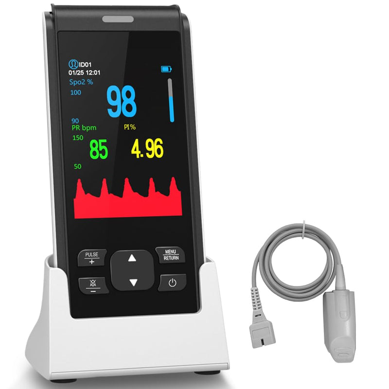[Australia] - Pulse Oximeter Rechargeable Fingertip Pulse Ox, Handheld Pulse Oximeter, HealthTree Finger Blood Oxygen Saturation Monitor with SpO2 & Pulse Rate, Portable Oxygen Meter Finger for Adults For Adult 