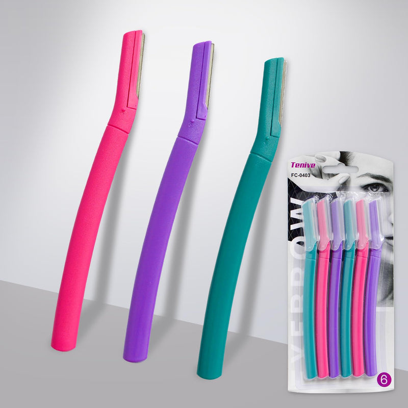 [Australia] - Eyebrow Face Razor - Eyebrow Hair Trimmer and Shaver with Protective Cover Dermaplaning Razor Tool for Women 6-count 