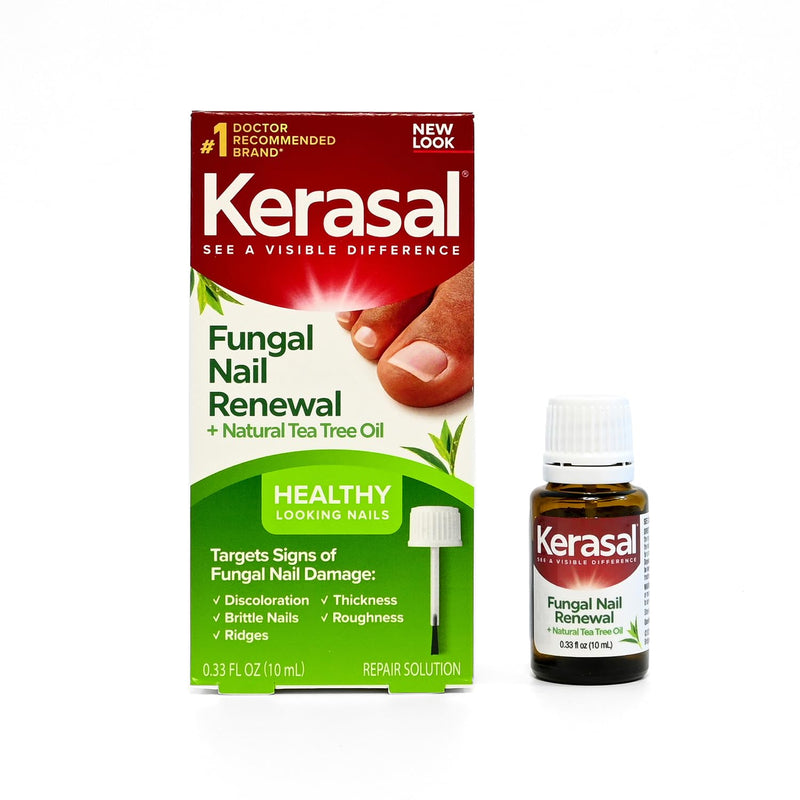 Kerasal Renewal Nail Repair Solution with Tea Tree Oil for Discolored and Damaged Nails, 0.33 Oz (Pack of 1) 0.33 Fl Oz (Pack of 1)