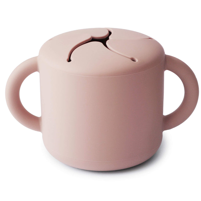 [Australia] - mushie Silicone Snack Cup | Spill Proof Food Container for Toddler and Baby (Blush) Blush 
