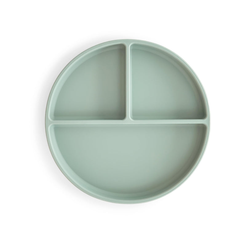 [Australia] - mushie Silicone Suction Plate | BPA-Free Non-Slip Design (Cambridge Blue) Cambridge Blue 
