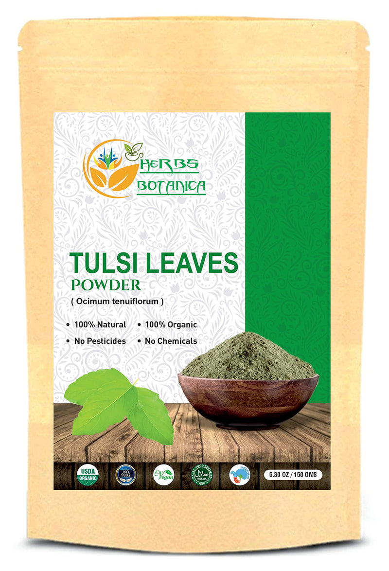 [Australia] - Tulsi Powder Organic Tulasi Holy Basil Tulsi Powder Ocimum Sanctum Vitality & Wellness - Pure, Natural, and Invigorating Boost Immunity Naturally 5.3 oz 