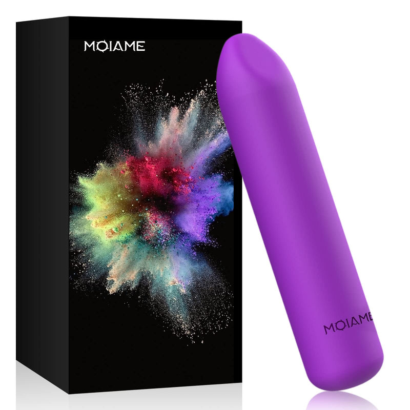 [Australia] - Small Bullet Vibrator for Women: Waterproof Mini Clit Vibrator with 10 Modes, Full Silicone Vibrating Finger Massager for G Spot Nipple, Female Rechargeable Lipstick Vibe Sex Toy, Purple 