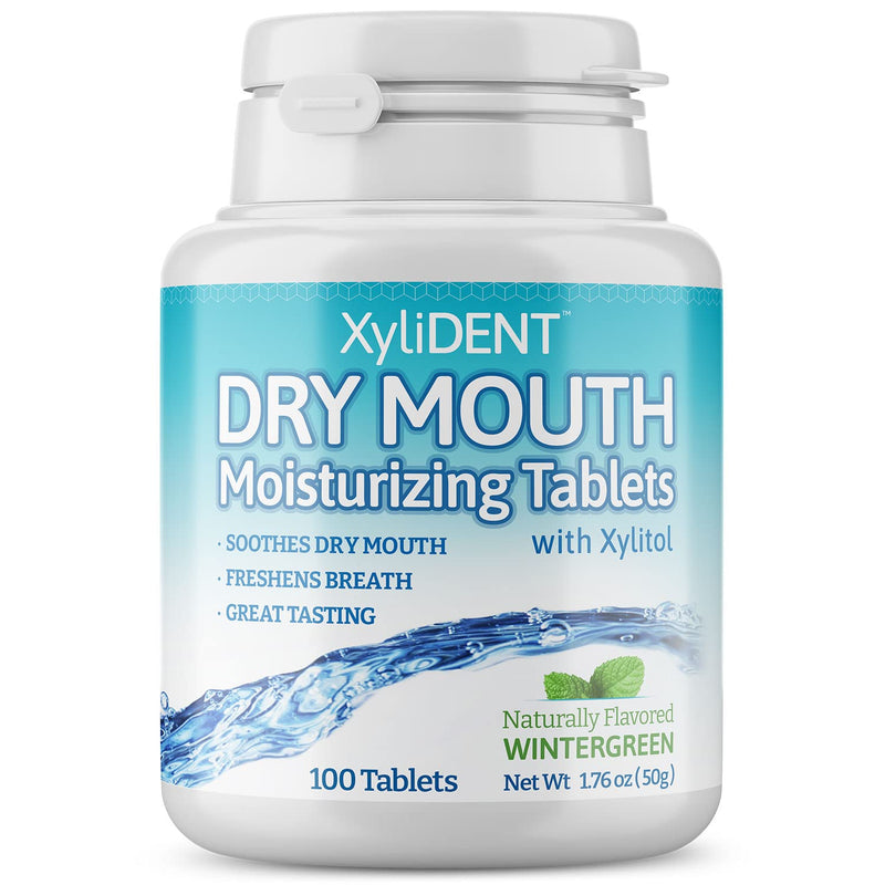 [Australia] - Nature's Stance XyliDENT Xylitol Tablets for Dry Mouth Relief - Stimulates Saliva, Freshens Breath, Reduces Acid Production, Fast Acting Relief, 100 Count (Wintergreen) Wintergreen 100 Count (Pack of 1) 