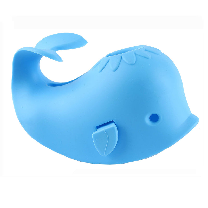 [Australia] - Bath Spout Cover for Bathtub - Protects Baby from Bumping Head During Bathing Time Baby Faucet Cover Universal Faucet Protective Cover Whale Design BLUE 
