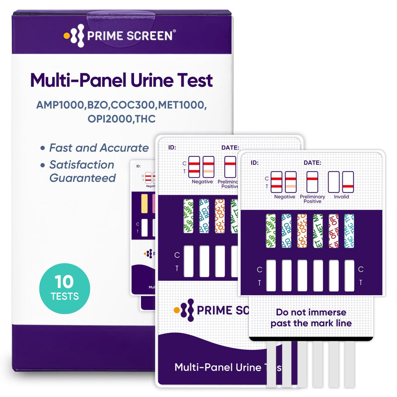 [Australia] - Prime Screen [10 Pack] 6 Panel Urine Test Kit 10 