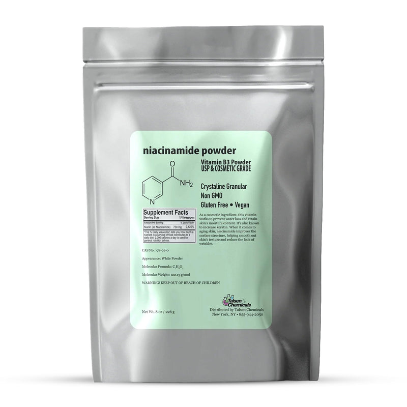 Pure Niacinamide Powder for Skin Care (Vitamin B3) DIY Niacinamide Serum, Niacin Powder (8 Ounce / 226 Gram) Cosmetic Grade 8 Ounce (Pack of 1)