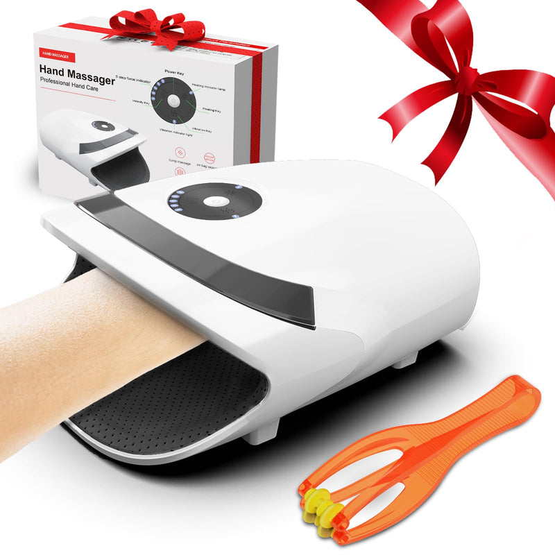 [Australia] - Xllent Christmas Gifts for Women,White Elephant Gifts for Adults - Hand Massager with Compression & Heating,Electric Hand Massager for Arthritis and Carpal Tunnel(White) 