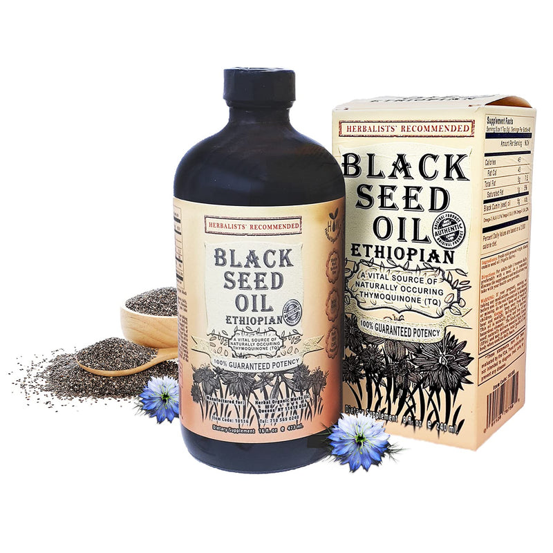 [Australia] - Black Seed Oil 8oz. 100% Ethiopian Pure Black Cumin Seed Oil, 100% Natural Nigella Sativa. 3 Times More Thymoquinone, Cold Pressed in Glass Bottle 8 Fl Oz (Pack of 1) 