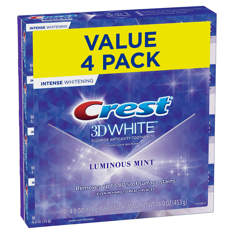 [Australia] - Crest White Intense Whitening Toothpaste, Luminous Mint, Pack of 4 